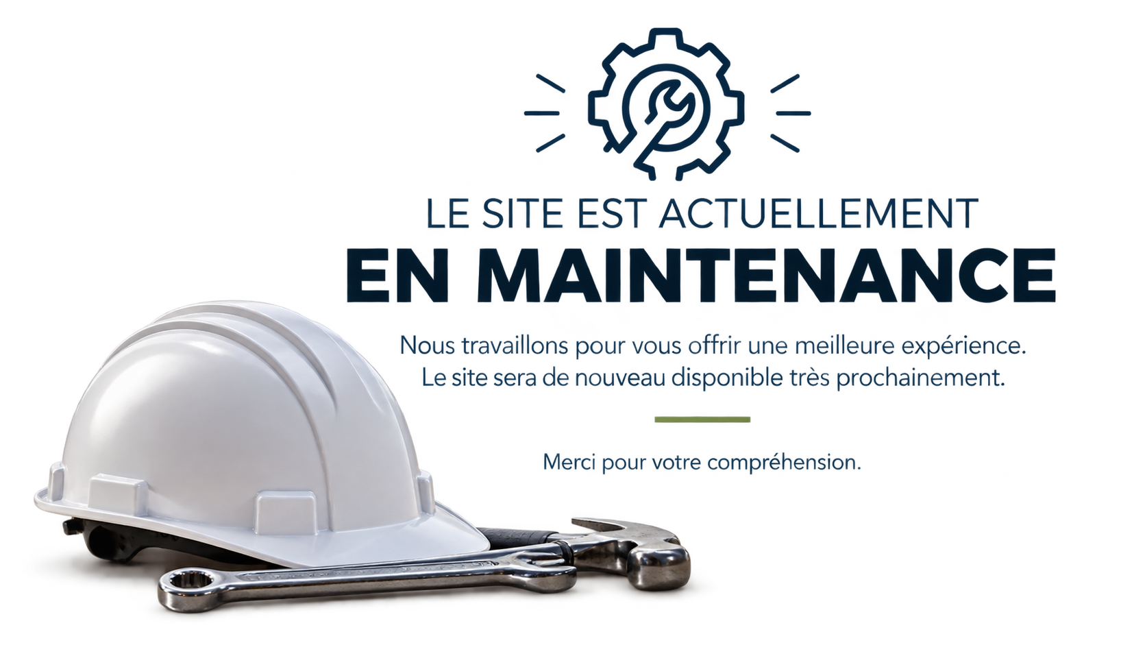 Le site est actuellement en maintenance